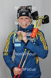 07.03.2012, Ruhpolding, Germany (GER): Helena Ekholm (SWE), Fischer, Rottefella, Leki, adidas - IBU world championships biathlon, medals, Ruhpolding (GER). www.nordicfocus.com. © Manzoni/NordicFocus. Every downloaded picture is fee-liable.