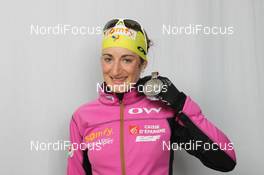 07.03.2012, Ruhpolding, Germany (GER): Marie Laure Brunet (FRA), Rossignol, Rottefella, Swix - IBU world championships biathlon, medals, Ruhpolding (GER). www.nordicfocus.com. © Manzoni/NordicFocus. Every downloaded picture is fee-liable.