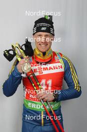 03.03.2012, Ruhpolding, Germany (GER): Carl-Johan Bergman (SWE), Rossignol, Rottefella, Leki, adidas - IBU world championships biathlon, medals, Ruhpolding (GER). www.nordicfocus.com. © Manzoni/NordicFocus. Every downloaded picture is fee-liable.