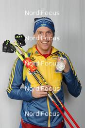 11.03.2012, Ruhpolding, Germany (GER): Bjoern Ferry (SWE), Fischer, Rottefella, Leki, adidas - IBU world championships biathlon, medals, Ruhpolding (GER). www.nordicfocus.com. © Manzoni/NordicFocus. Every downloaded picture is fee-liable.