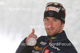 17.03.2012, Ruhpolding, Germany (GER): Jean Guillaume Beatrix (FRA), Rossignol, Rottefella, One Way, Odlo - IBU world championships biathlon, medals, Ruhpolding (GER). www.nordicfocus.com. © Manzoni/NordicFocus. Every downloaded picture is fee-liable.