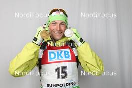 06.03.2012, Ruhpolding, Germany (GER): Jakov Fak (SLO), Fischer, Rottefella, Alpina, Swix - IBU world championships biathlon, medals, Ruhpolding (GER). www.nordicfocus.com. © Manzoni/NordicFocus. Every downloaded picture is fee-liable.