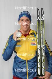11.03.2012, Ruhpolding, Germany (GER): Bjoern Ferry (SWE), Fischer, Rottefella, Leki, adidas - IBU world championships biathlon, medals, Ruhpolding (GER). www.nordicfocus.com. © Manzoni/NordicFocus. Every downloaded picture is fee-liable.