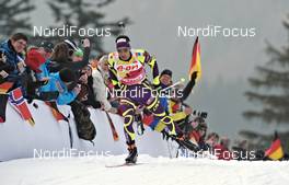 04.03.2012, Ruhpolding, Germany (GER): Martin Fourcade (FRA), Rossignol, Rottefella, OneWay - IBU world championships biathlon, pursuit men, Ruhpolding (GER). www.nordicfocus.com. © Felgenhauer/NordicFocus. Every downloaded picture is fee-liable.