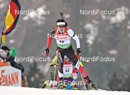 04.03.2012, Ruhpolding, Germany (GER): Nathan Smith (CAN), Fischer, Rottefella, Alpina, Leki - IBU world championships biathlon, pursuit men, Ruhpolding (GER). www.nordicfocus.com. © Felgenhauer/NordicFocus. Every downloaded picture is fee-liable.