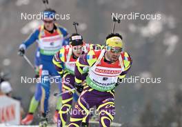 04.03.2012, Ruhpolding, Germany (GER): Simon Fourcade (FRA), Fischer, Rottefella, Rossignol, Swix, Odlo - IBU world championships biathlon, pursuit men, Ruhpolding (GER). www.nordicfocus.com. © Felgenhauer/NordicFocus. Every downloaded picture is fee-liable.