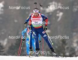04.03.2012, Ruhpolding, Germany (GER): Tim Burke (USA), Rossignol, Rottefella, OneWay, adidas - IBU world championships biathlon, pursuit men, Ruhpolding (GER). www.nordicfocus.com. © Felgenhauer/NordicFocus. Every downloaded picture is fee-liable.