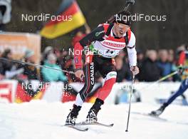 04.03.2012, Ruhpolding, Germany (GER): Jean Philippe Leguellec (CAN), Rossignol, Rottefella, Swix - IBU world championships biathlon, pursuit men, Ruhpolding (GER). www.nordicfocus.com. © Felgenhauer/NordicFocus. Every downloaded picture is fee-liable.
