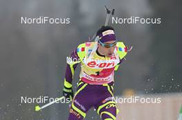 04.03.2012, Ruhpolding, Germany (GER): Martin Fourcade (FRA), Rossignol, Rottefella, OneWay - IBU world championships biathlon, pursuit men, Ruhpolding (GER). www.nordicfocus.com. © Manzoni/NordicFocus. Every downloaded picture is fee-liable.