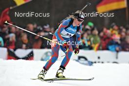 04.03.2012, Ruhpolding, Germany (GER): Laure Soulie (AND), Fischer, Rottefella, Exel - IBU world championships biathlon, pursuit women, Ruhpolding (GER). www.nordicfocus.com. © Felgenhauer/NordicFocus. Every downloaded picture is fee-liable.