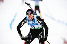04.03.2012, Ruhpolding, Germany (GER): Selina Gasparin (SUI), Rossignol, Rottefella, Alpina, Leki, ODLO - IBU world championships biathlon, pursuit women, Ruhpolding (GER). www.nordicfocus.com. © Felgenhauer/NordicFocus. Every downloaded picture is fee-liable.