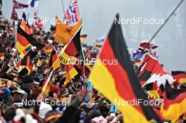 04.03.2012, Ruhpolding, Germany (GER): german flags - IBU world championships biathlon, pursuit women, Ruhpolding (GER). www.nordicfocus.com. © Felgenhauer/NordicFocus. Every downloaded picture is fee-liable.