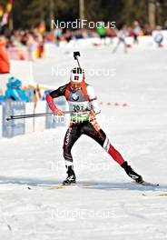 09.03.2012, Ruhpolding, Germany (GER): Jean Philippe Leguellec (CAN), Rossignol, Rottefella, Swix - IBU world championships biathlon, relay men, Ruhpolding (GER). www.nordicfocus.com. © Felgenhauer/NordicFocus. Every downloaded picture is fee-liable.