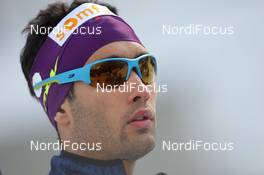 09.03.2012, Ruhpolding, Germany (GER): Martin Fourcade (FRA), Rossignol, Rottefella, OneWay - IBU world championships biathlon, relay men, Ruhpolding (GER). www.nordicfocus.com. © Manzoni/NordicFocus. Every downloaded picture is fee-liable.