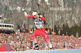 09.03.2012, Ruhpolding, Germany (GER): Christoph Sumann (AUT), Atomic, Leki  - IBU world championships biathlon, relay men, Ruhpolding (GER). www.nordicfocus.com. © Felgenhauer/NordicFocus. Every downloaded picture is fee-liable.