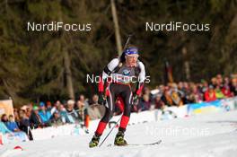 09.03.2012, Ruhpolding, Germany (GER): Simon Eder (AUT), Fischer, Rottefella, Swix - IBU world championships biathlon, relay men, Ruhpolding (GER). www.nordicfocus.com. © Manzoni/NordicFocus. Every downloaded picture is fee-liable.