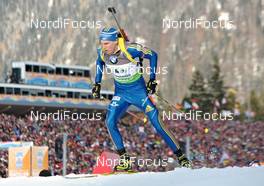 09.03.2012, Ruhpolding, Germany (GER): Bjoern Ferry (SWE), Fischer, Rottefella, Leki, adidas - IBU world championships biathlon, relay men, Ruhpolding (GER). www.nordicfocus.com. © Felgenhauer/NordicFocus. Every downloaded picture is fee-liable.