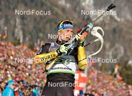 09.03.2012, Ruhpolding, Germany (GER): Andreas Birnbacher (GER), Fischer, Rottefella, Alpina, Leki, adidas - IBU world championships biathlon, relay men, Ruhpolding (GER). www.nordicfocus.com. © Felgenhauer/NordicFocus. Every downloaded picture is fee-liable.