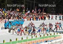 09.03.2012, Ruhpolding, Germany (GER): the men's start - IBU world championships biathlon, relay men, Ruhpolding (GER). www.nordicfocus.com. © Felgenhauer/NordicFocus. Every downloaded picture is fee-liable.