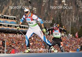 10.03.2012, Ruhpolding, Germany (GER): Kristel Viigipuu (EST), Fischer, Swix - IBU world championships biathlon, relay women, Ruhpolding (GER). www.nordicfocus.com. © Felgenhauer/NordicFocus. Every downloaded picture is fee-liable.
