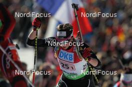 10.03.2012, Ruhpolding, Germany (GER): Elisa Gasparin (SUI), Rossignol, Rottefella, Leki, ODLO - IBU world championships biathlon, relay women, Ruhpolding (GER). www.nordicfocus.com. © Manzoni/NordicFocus. Every downloaded picture is fee-liable.