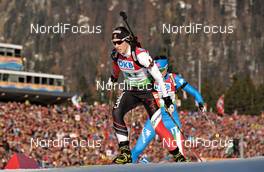 10.03.2012, Ruhpolding, Germany (GER): Megan Heinicke (CAN), Fischer, Leki, Rottefella - IBU world championships biathlon, relay women, Ruhpolding (GER). www.nordicfocus.com. © Felgenhauer/NordicFocus. Every downloaded picture is fee-liable.