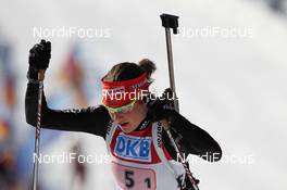 10.03.2012, Ruhpolding, Germany (GER): Tina Bachmann (GER), Fischer, Rottefella, Swix, adidas  - IBU world championships biathlon, relay women, Ruhpolding (GER). www.nordicfocus.com. © Manzoni/NordicFocus. Every downloaded picture is fee-liable.