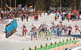 10.03.2012, Ruhpolding, Germany (GER): women's start - IBU world championships biathlon, relay women, Ruhpolding (GER). www.nordicfocus.com. © Felgenhauer/NordicFocus. Every downloaded picture is fee-liable.