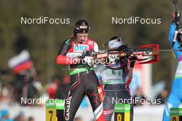 10.03.2012, Ruhpolding, Germany (GER): Megan Heinicke  (CAN), Madshus, Rottefella, Leki - IBU world championships biathlon, relay women, Ruhpolding (GER). www.nordicfocus.com. © Manzoni/NordicFocus. Every downloaded picture is fee-liable.