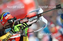 03.03.2012, Ruhpolding, Germany (GER): Florian Graf (GER), Rossignol, Rottefella, Leki, adidas - IBU world championships biathlon, sprint men, Ruhpolding (GER). www.nordicfocus.com. © Manzoni/NordicFocus. Every downloaded picture is fee-liable.