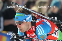 03.03.2012, Ruhpolding, Germany (GER): Evgeniy Garanichev (RUS), Madshus, Rottefella, Swix, adidas - IBU world championships biathlon, sprint men, Ruhpolding (GER). www.nordicfocus.com. © Manzoni/NordicFocus. Every downloaded picture is fee-liable.