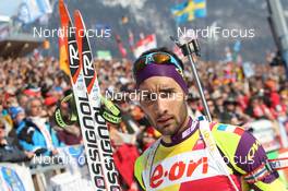 03.03.2012, Ruhpolding, Germany (GER): Martin Fourcade (FRA), Rossignol, Rottefella, OneWay - IBU world championships biathlon, sprint men, Ruhpolding (GER). www.nordicfocus.com. © Manzoni/NordicFocus. Every downloaded picture is fee-liable.
