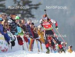 03.03.2012, Ruhpolding, Germany (GER): Daniel Mesotitsch (AUT), Fischer, Rottefella, Leki - IBU world championships biathlon, sprint men, Ruhpolding (GER). www.nordicfocus.com. © Manzoni/NordicFocus. Every downloaded picture is fee-liable.