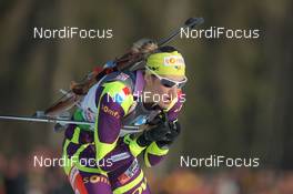 03.03.2012, Ruhpolding, Germany (GER): Marie Laure Brunet (FRA), Rossignol, Rottefella, Swix - IBU world championships biathlon, sprint women, Ruhpolding (GER). www.nordicfocus.com. © Manzoni/NordicFocus. Every downloaded picture is fee-liable.