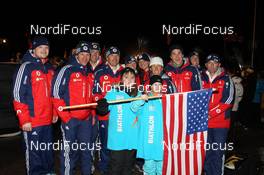 29.02.2012, Ruhpolding, Germany (GER): Biathlon team USA - IBU world championships biathlon, Opening Ceremony, Ruhpolding (GER). www.nordicfocus.com. © Manzoni/NordicFocus. Every downloaded picture is fee-liable.