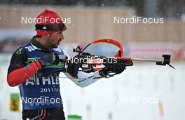 29.02.2012, Ruhpolding, Germany (GER): Jean Philippe Leguellec (CAN), Rossignol, Rottefella, Swix - IBU world championships biathlon, training, Ruhpolding (GER). www.nordicfocus.com. © Felgenhauer/NordicFocus. Every downloaded picture is fee-liable.