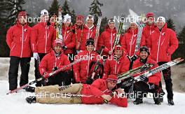 29.02.2012, Ruhpolding, Germany (GER): Team Canada (CAN) including coaches and service men - IBU world championships biathlon, training, Ruhpolding (GER). www.nordicfocus.com. © Felgenhauer/NordicFocus. Every downloaded picture is fee-liable.