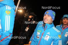 29.02.2012, Ruhpolding, Germany (GER): Evgeny Ustyugov (RUS), Fischer, Rottefella, Swix, adidas - IBU world championships biathlon, Opening Ceremony, Ruhpolding (GER). www.nordicfocus.com. © Manzoni/NordicFocus. Every downloaded picture is fee-liable.