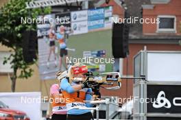 26.08.2012, Puettlingen, Germany (GER): Caroline Leunig (GER) - 8th ODLO City Biathlon, Puettlingen (GER). www.nordicfocus.com. © Felgenhauer/NordicFocus. Every downloaded picture is fee-liable.