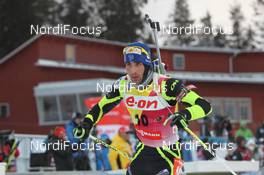 02.12.2012, Oestersund, Sweden (SWE): Martin Fourcade (FRA), Rossignol, Rottefella, OneWay - IBU world cup biathlon, pursuit men, Oestersund (SWE). www.nordicfocus.com. © Manzoni/NordicFocus. Every downloaded picture is fee-liable.