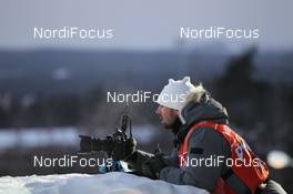 02.12.2012, Oestersund, Sweden (SWE): Feature: Swedish photographer prepares remote camera - IBU world cup biathlon, pursuit women, Oestersund (SWE). www.nordicfocus.com. © Manzoni/NordicFocus. Every downloaded picture is fee-liable.