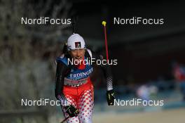 25.11.2012, Oestersund, Sweden (SWE): Zina Kocher (CAN), Atomic, Leki, Odlo - IBU world cup biathlon, relay mixed, Oestersund (SWE). www.nordicfocus.com. © Manzoni/NordicFocus. Every downloaded picture is fee-liable.