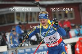 25.11.2012, Oestersund, Sweden (SWE): Jenny Jonsson (SWE), Fischer, Rottefella, Leki, adidas - IBU world cup biathlon, relay mixed, Oestersund (SWE). www.nordicfocus.com. © Manzoni/NordicFocus. Every downloaded picture is fee-liable.