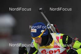 01.12.2012, Oestersund, Sweden (SWE): Martin Fourcade (FRA), Rossignol, Rottefella, OneWay - IBU world cup biathlon, sprint men, Oestersund (SWE). www.nordicfocus.com. © Manzoni/NordicFocus. Every downloaded picture is fee-liable.