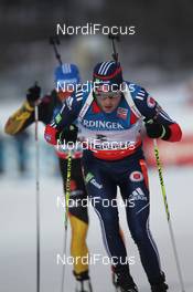 01.12.2012, Oestersund, Sweden (SWE): Tim Burke (USA), Rossignol, Rottefella, OneWay, adidas - IBU world cup biathlon, sprint men, Oestersund (SWE). www.nordicfocus.com. © Manzoni/NordicFocus. Every downloaded picture is fee-liable.