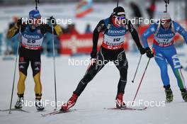 01.12.2012, Oestersund, Sweden (SWE): L-R: Eric Lesser (GER), Salomon, Swix, adidas, Benjamin Weger (SUI), Atomic, Alpina, Swix, Oakley, Toko, ODLO, Dominik Windisch (ITA), Fischer, Rottefella, Leki - IBU world cup biathlon, sprint men, Oestersund (SWE). www.nordicfocus.com. © Manzoni/NordicFocus. Every downloaded picture is fee-liable.