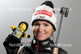 27.11.2012, Oestersund, Sweden (SWE): Andrea Henkel (GER), Fischer, Rottefella, Swix, adidas, Toko - IBU world cup biathlon, supplier photoshooting, Oestersund (SWE). www.nordicfocus.com. © Manzoni/NordicFocus. Every downloaded picture is fee-liable.
