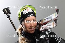 26.11.2012, Oestersund, Sweden (SWE): Elisa Gasparin (SUI), Rossignol, Rottefella, Leki, ODLO, CASCO - IBU world cup biathlon, supplier photoshooting, Oestersund (SWE). www.nordicfocus.com. © Manzoni/NordicFocus. Every downloaded picture is fee-liable.