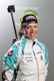 26.11.2012, Oestersund, Sweden (SWE): Selina Gasparin (SUI), Rossignol, Rottefella, Alpina, Swix, ODLO, CASCO - IBU world cup biathlon, supplier photoshooting, Oestersund (SWE). www.nordicfocus.com. © Manzoni/NordicFocus. Every downloaded picture is fee-liable.