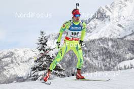 07.12.2012, Hochfilzen, Austria (AUT): Lenart Oblak (SLO) - IBU world cup biathlon, sprint men, Hochfilzen (AUT). www.nordicfocus.com. © Manzoni/NordicFocus. Every downloaded picture is fee-liable.